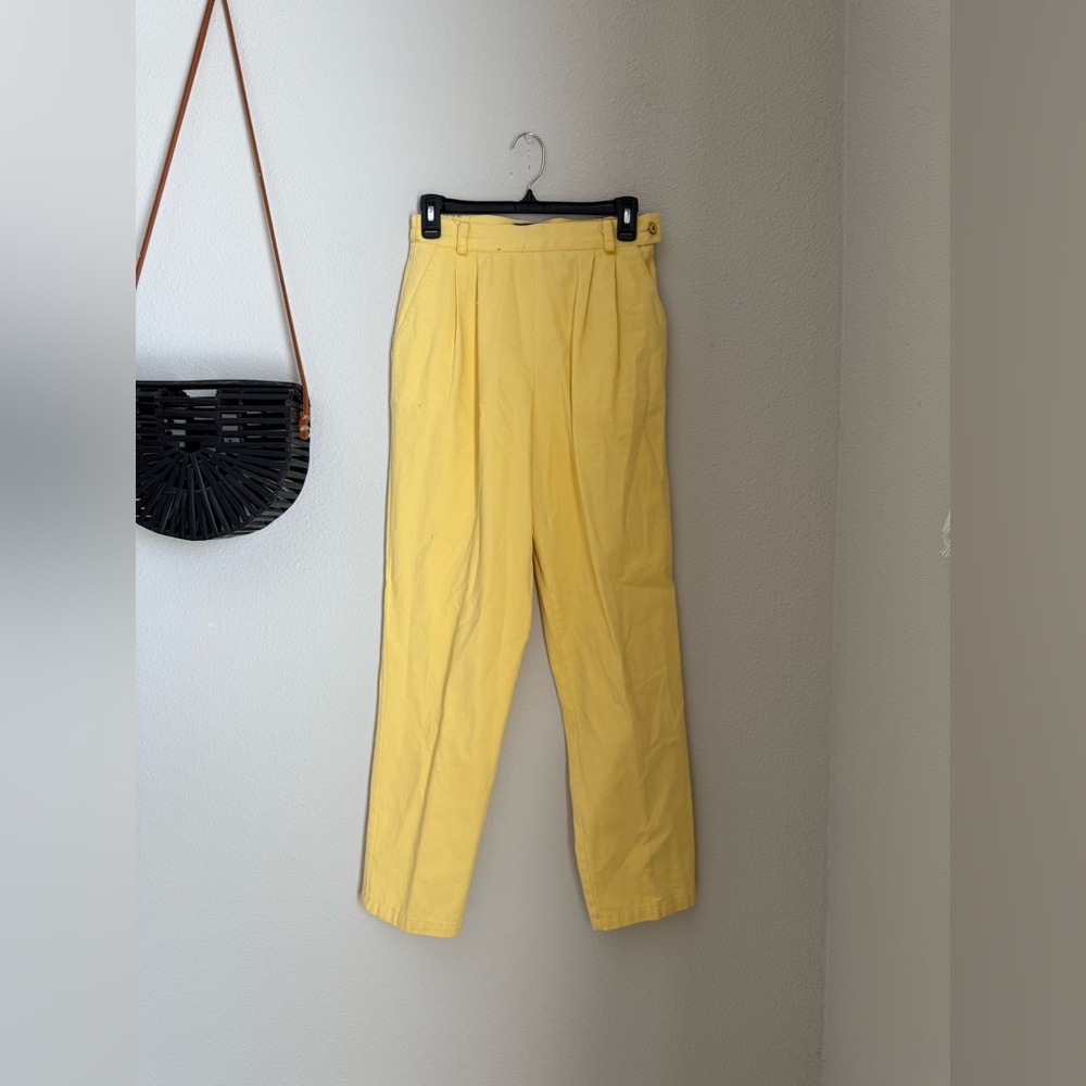 Vintage City Girl Sport Yellow High Rise Skinny Pants, Size 8